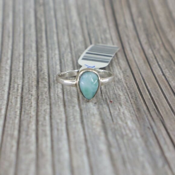Mesa Ring Larimar Womens Silver Boho Bohemian Gypsy Dainty Gift  Present Holiday - Picture 3 of 15
